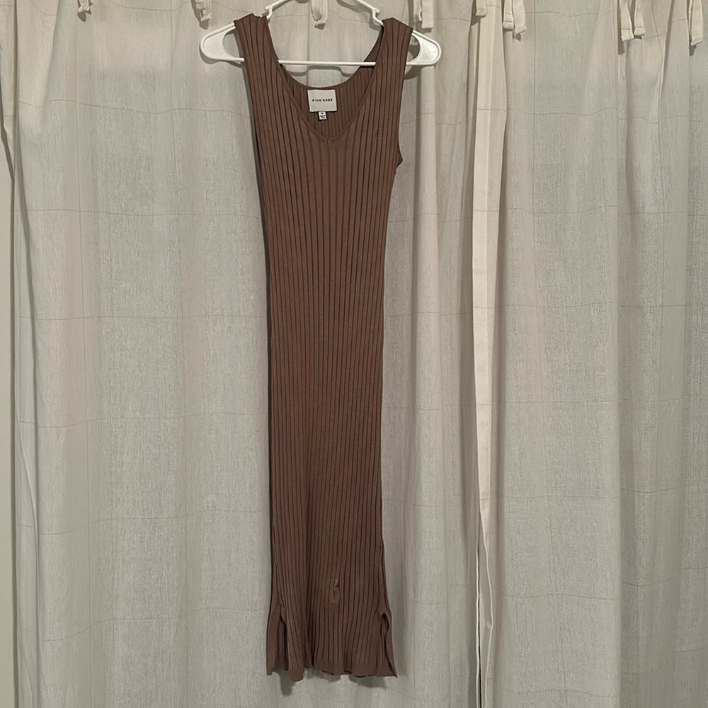 Brown bodycon dress